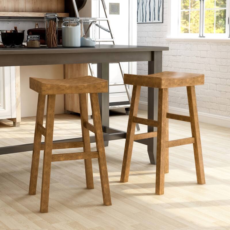Howler Transitional 29-inch Saddle Stool (Set of 2) by Furniture of America