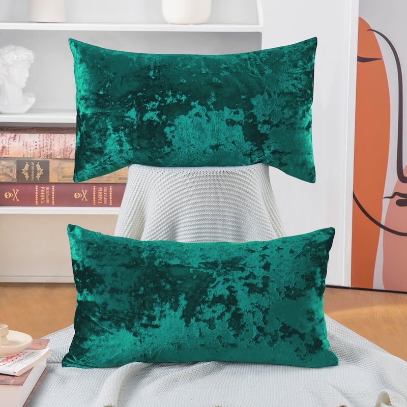 Rancho Crushed Velvet Throw Pillow Cover Set, NO INSERT