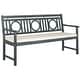 preview thumbnail 4 of 6, SAFAVIEH Outdoor Living Montclair Ash Grey/ Beige 3 Seat Bench - 23.4" x 60.6" x 34.7"