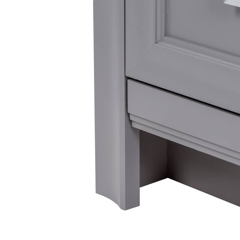 Spring Mill Cabinets Nimay 48.5" Bathroom Vanity With 1-Door Cabinet, 4 Drawers, and White Sink Top