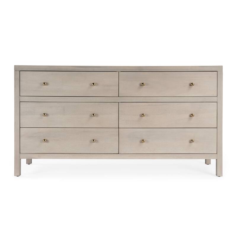 Nora 6-Drawer Wood Wide Dresser