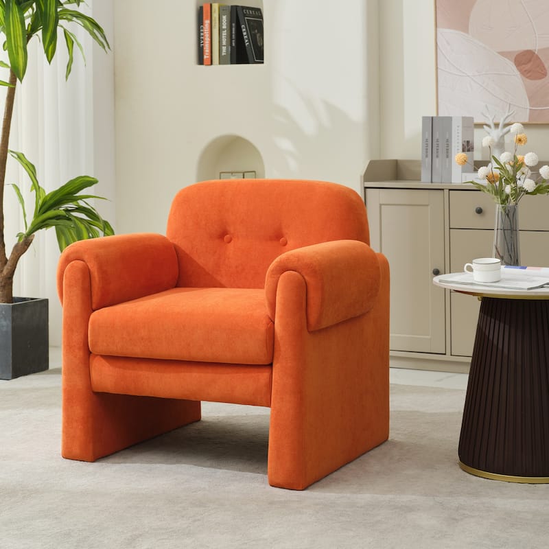 Modern Cloud Velvet Accent Chair with Removable Cushion for Living Room