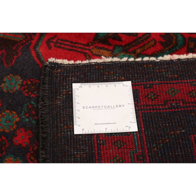 Teimani Red Rug 3'7" x 6'8" - 3'7 x 6'8