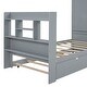 preview thumbnail 29 of 32, Twin Size Platform Bed with Storage Headboard and Footboard, Pull Out Shelves and Twin Size Trundle, Gray