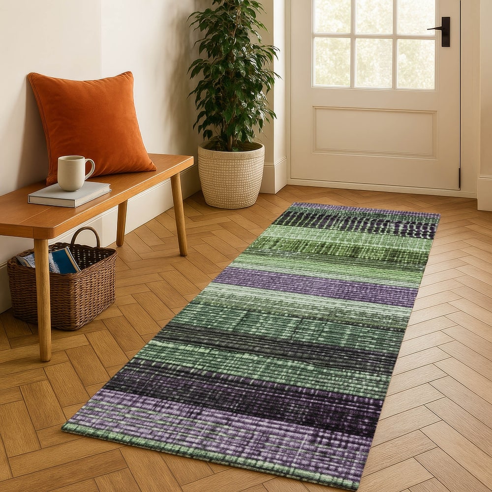 Premium Washable Super Soft Ombre Stripe Mayfield Rug