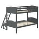 preview thumbnail 23 of 32, Twin over Full Bunk Bed with Camelback Headboard & Guardrails, White