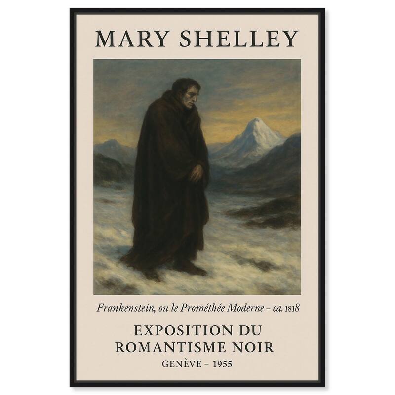 Mary Shelley Canvas by Art Remedy - Black - 36" x 54"