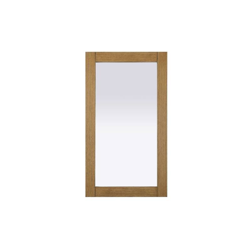 Solene Wooden Rectangle Mirror - Honey Teak - 18" x 32"