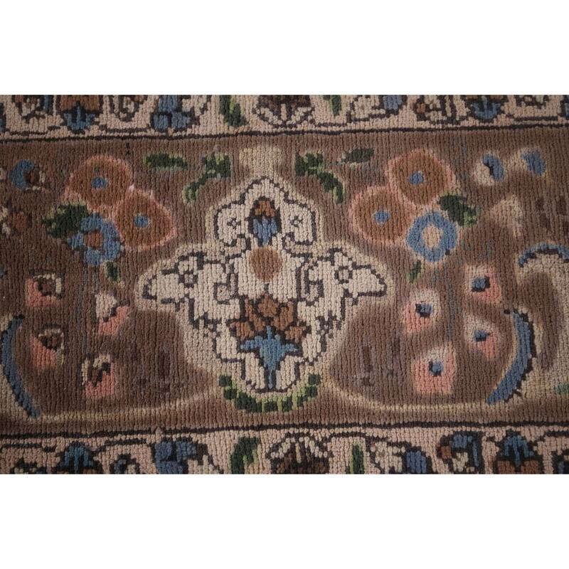 Oriental Tabriz Persian Vintage Area Rug Hand-Knotted Wool Carpet - 8'7"x 11'5"