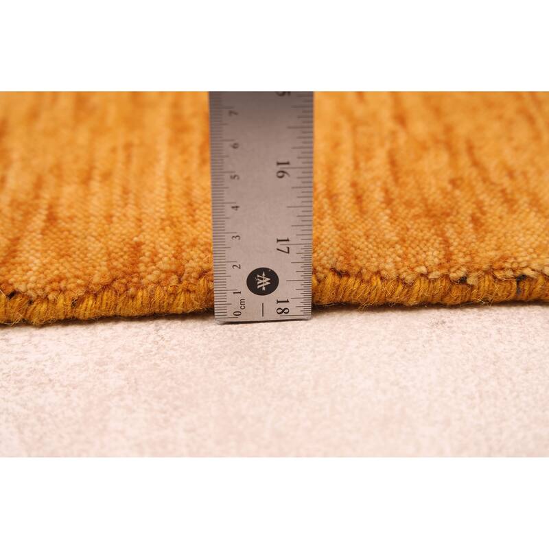 ECARPETGALLERY Hand Loomed Kashkuli Gabbeh Light Orange Wool Rug - 5'0 x 8'2