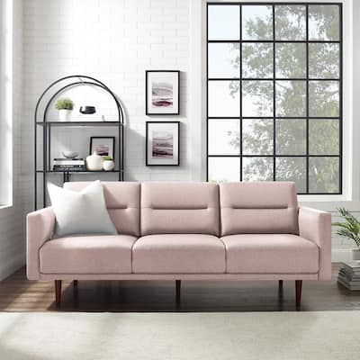 Square Arms, Modern Velvet Upholstered Sofa Bed