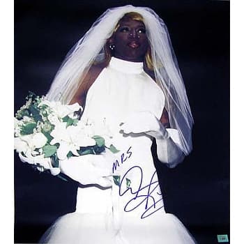 Shop Dennis Rodman Signed Wedding Dress 16x20 Photo With Mrs