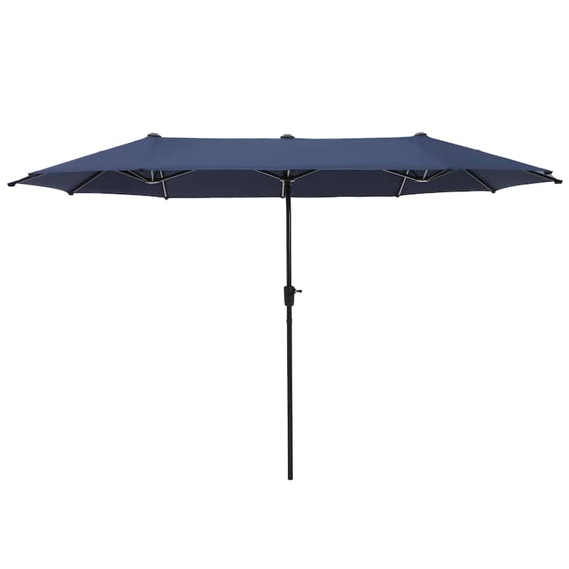 6-piece Patio Dining Set, 1 Square Metal table, 4 Adjustable Folding Chairs and 13ft Umbrella