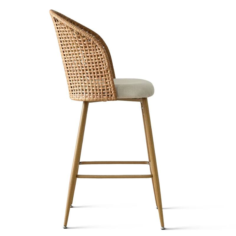 29" Upholstered Arm Height Bar Stools (Set of 2)