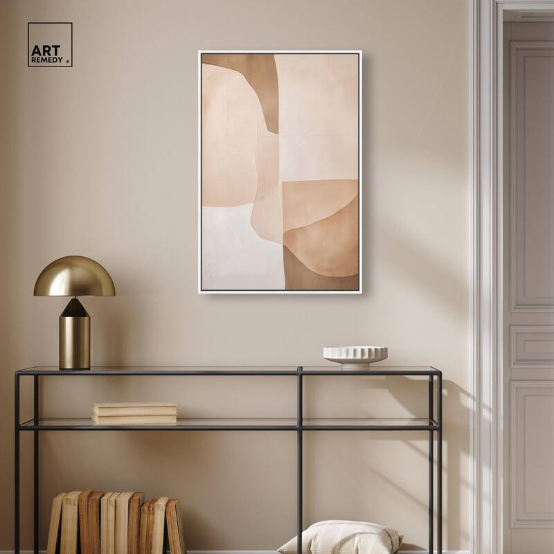 Forms in Beige II Canvas by Art Remedy