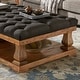 preview thumbnail 6 of 24, Knightsbridge Linen Baluster Coffee Table Ottoman by iNSPIRE Q Artisan