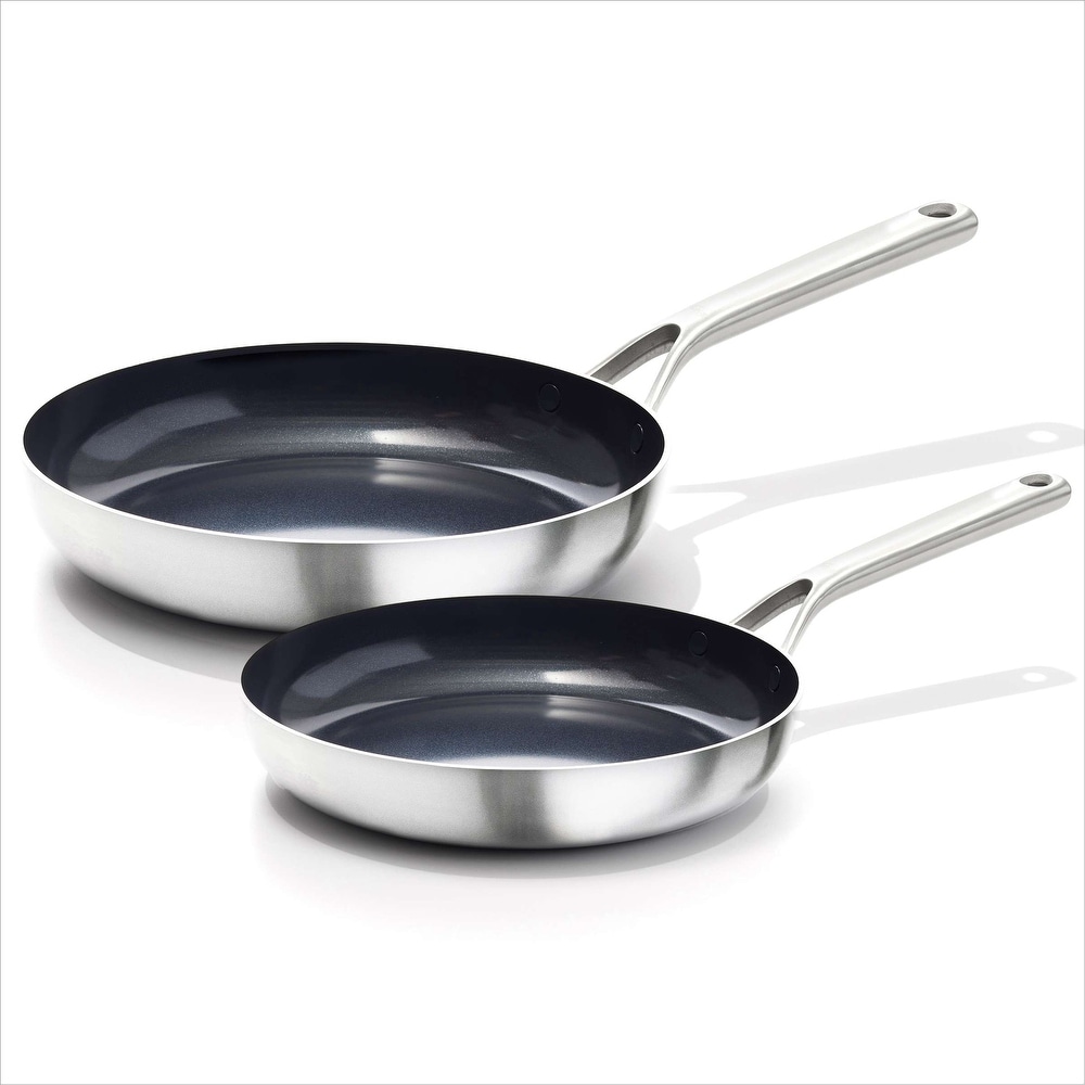 OXO Professional Ceramic Non-Stick 2pc Fry Pan Set, 8-In and 10-In - Bed  Bath & Beyond - 38001078