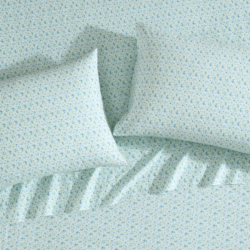 Laura Ashley Printed Cotton Percale Sheet Set