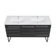 preview thumbnail 38 of 45, Swiss Madison Annecy 60" Double, Two Doors, One Drawer, Bathroom Vanity