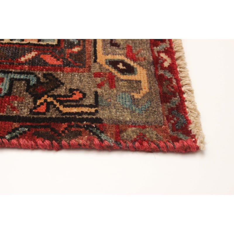 ECARPETGALLERY Hand-knotted Andelz Red Wool Rug - 3' 2" x 10'