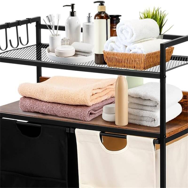Laundry Hamper with Wheels - 29.53"L x 12.99"W x 36.81"H