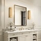 preview thumbnail 7 of 34, KAYLA 1-Light Gold LED Wall Sconce, Natural Alabaster Wall Sconce,Outdoor Sconce Rectangular Bedside Wall Lighting