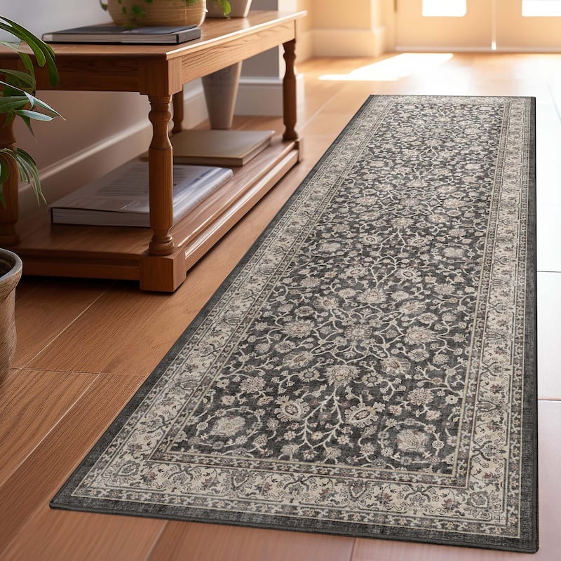 Well Woven Asha Rome Vintage Oriental Persian Flat-Weave Area Rug - 2'3" x 7'3" Runner - Black