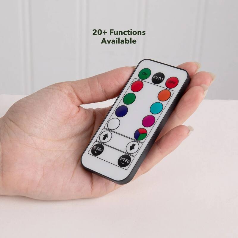 4' Pre-Lit White Fiber Optic Artificial Christmas Tree, Multicolor LED Lights - 4 Foot