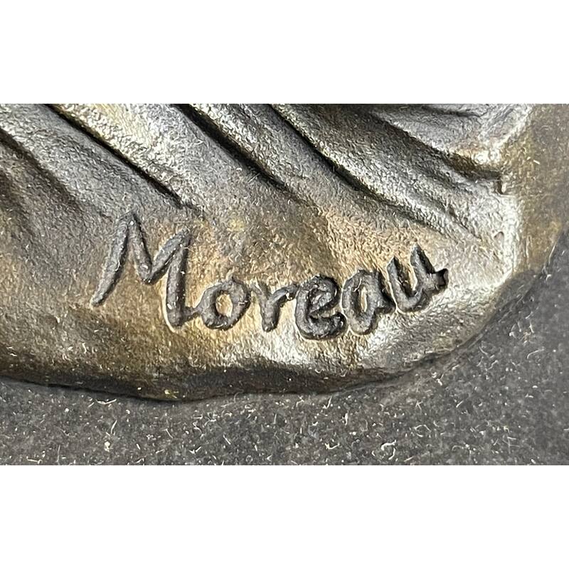 Dream Goddess By Renowned French Artist Augustine Moreau Bronze Sculpture Statue
