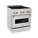 preview thumbnail 1 of 51, Autograph Edition 30" 4.0 cu. ft. Dual Fuel Range with Gas Stove and Electric Oven in Fingerprint Resistant Stainless Steel