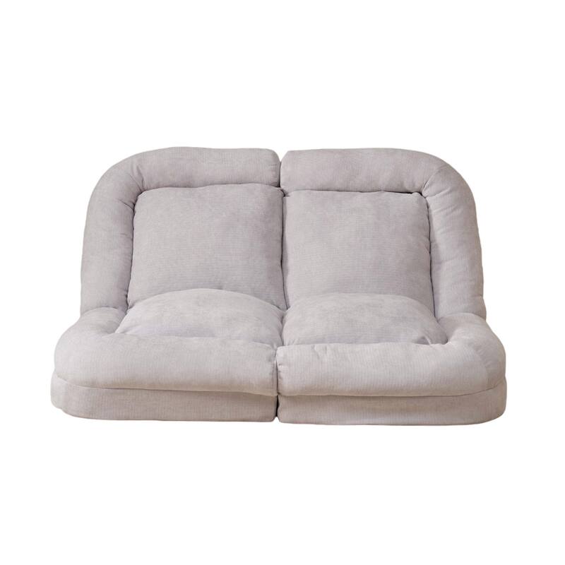 Convertible Fold-Out Double Sofa Bed Bean Bag Sofa with Adjustable Back for Living Rooms Dorms