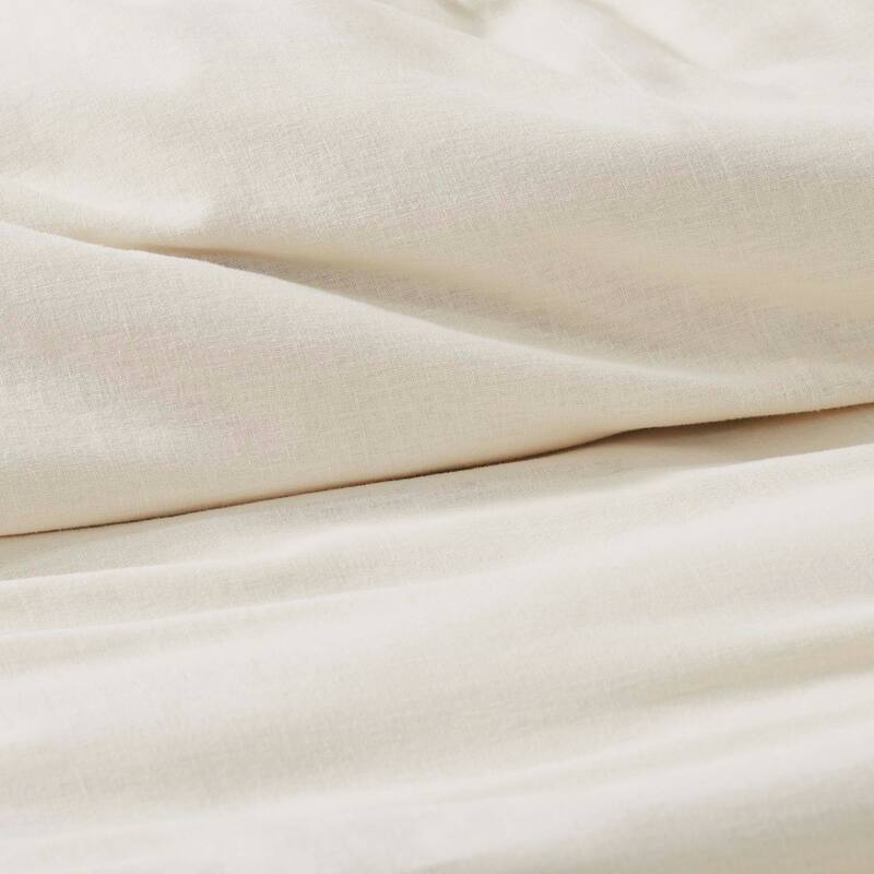 Superior Cotton Linen Garment Washed 3 Piece Duvet Cover Set