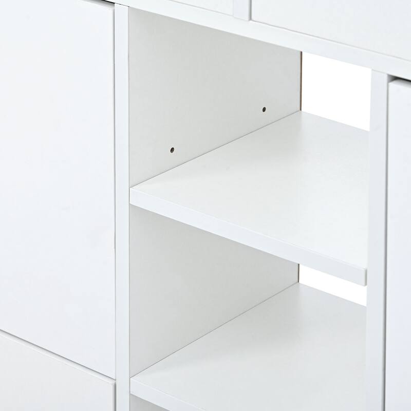 Tipping Bucket Wooden Shoe Cabinet, Multifunctional 2-Tier Shoe Storage Organizer, Narrow Shoe Cabinet with 4 Flip Drawers