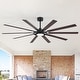 preview thumbnail 22 of 37, 72"/80" Large Windmill Ceiling Fan with Light and Remote(10 Reversible Blades)