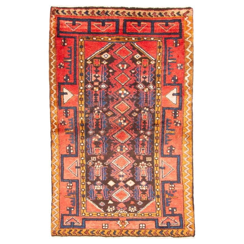 ECARPETGALLERY Hand-knotted Andelz Red Wool Rug - 3'5 x 5'6