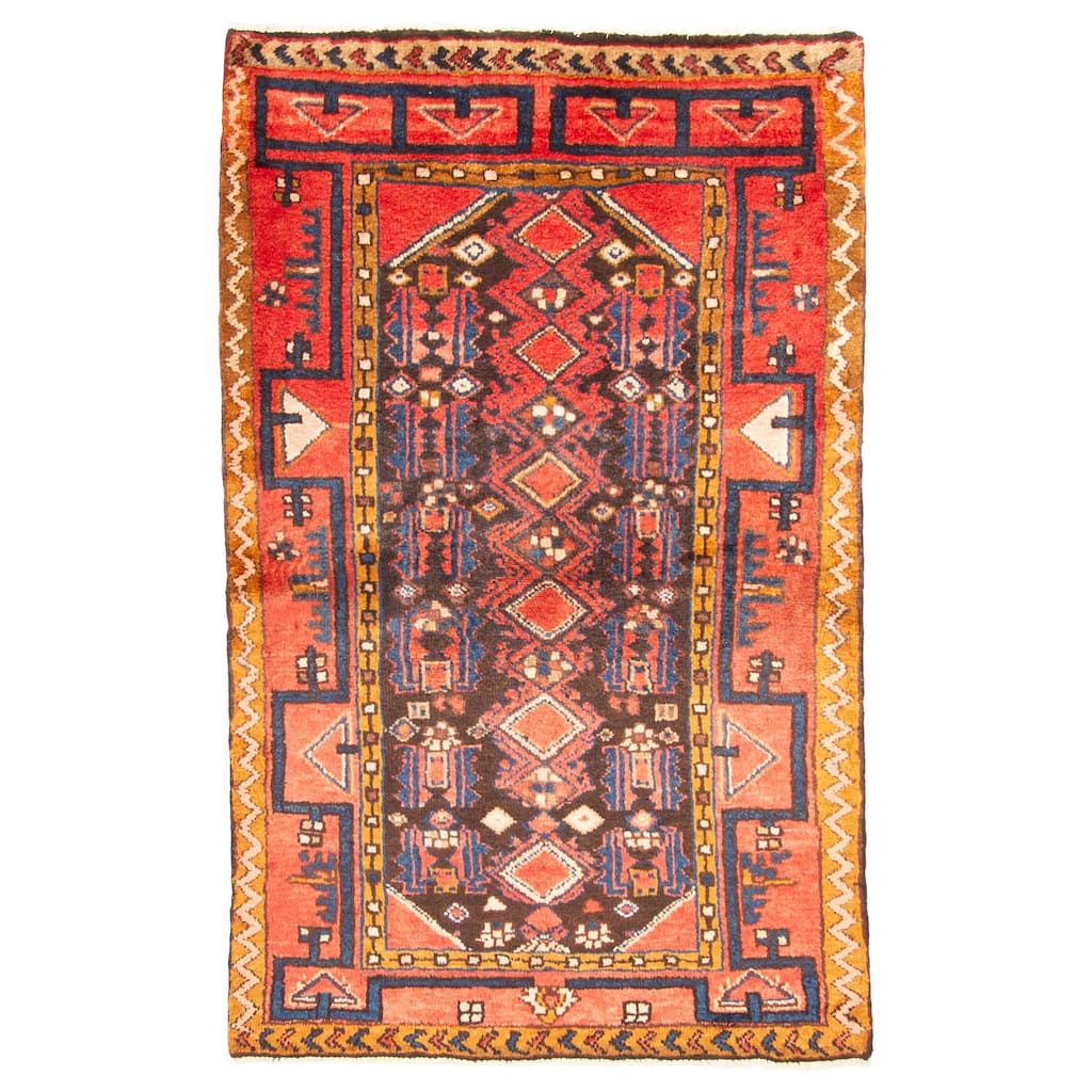 ECARPETGALLERY Hand-knotted Andelz Red Wool Rug - 3'5 x 5'6