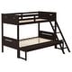 preview thumbnail 58 of 72, Littleton Transitional Wood Bunk Bed with Slatted Mattress Twin Over Full - Espresso