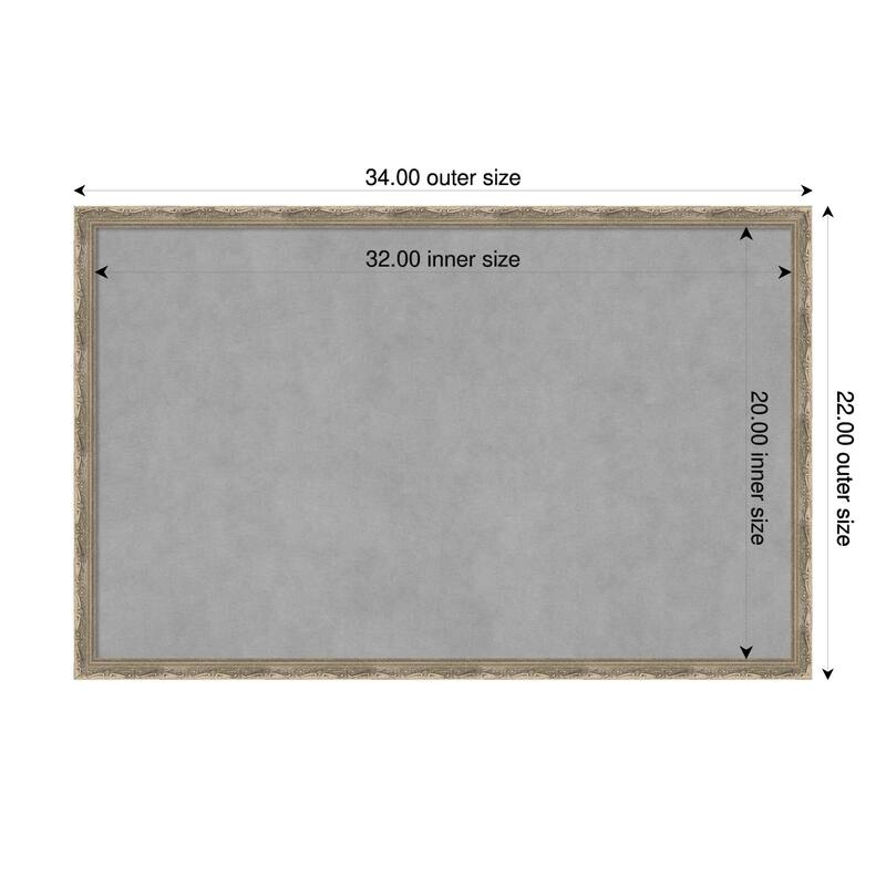 Amanti Art Mila Dark Gold Framed - 34 x 22 in - Mila Dark Silver