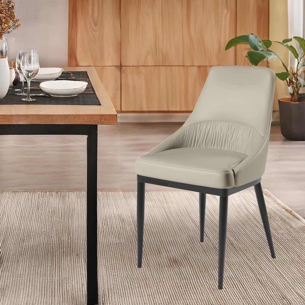 Modern Designs Set of 2 Taupe Armless Dining Chairs
