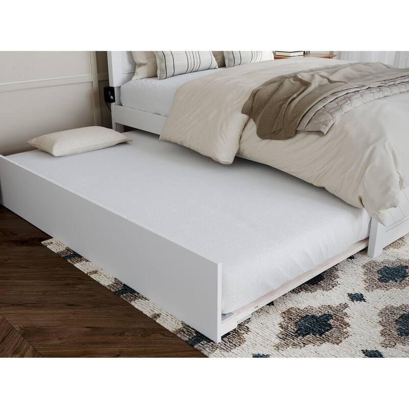 Canyon Full Platform Bed with Matching Footboard & Full Trundle