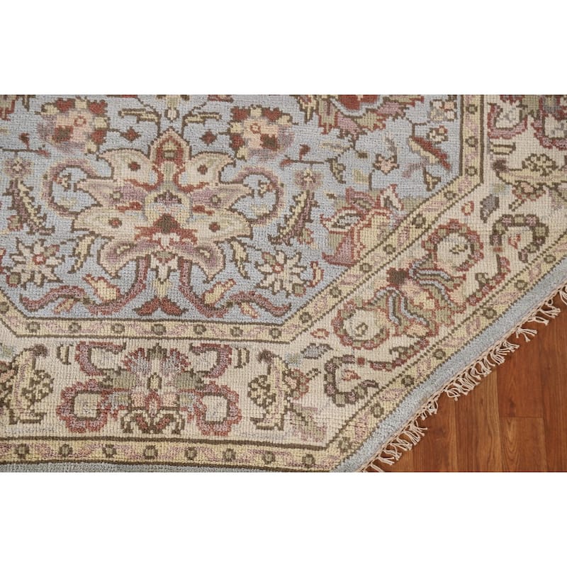 Heriz Serapi Oriental Octagon Rug Handmade Wool Carpet - 6'0"x 5'10"