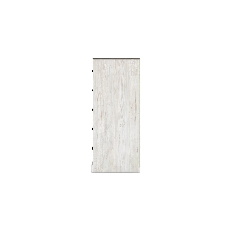 Wisp 46 Inch Tall Dresser Chest, 5 Drawers, Rustic Smooth White Finish