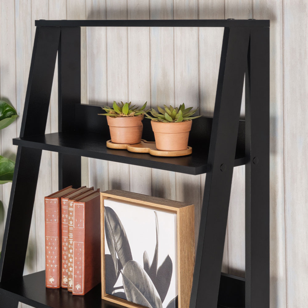 Madesa Modern 5 Tier Ladder Shelf Pantry Storage Space 24 Inch Free Standing Bookshelf Home Office Study Room and Kitchen On Sale Bed Bath Beyond 38163630