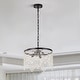 preview thumbnail 2 of 6, Black 4-Light Modern Stunning Crystal Pendant Lighting Fixture