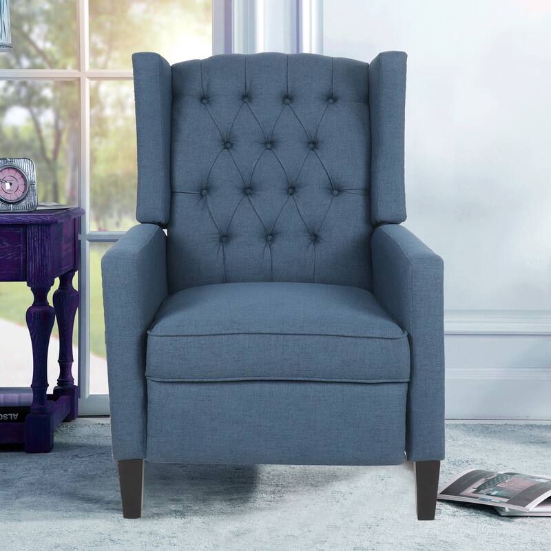 27" Wide Manual Wing Chair Recliner - Blue