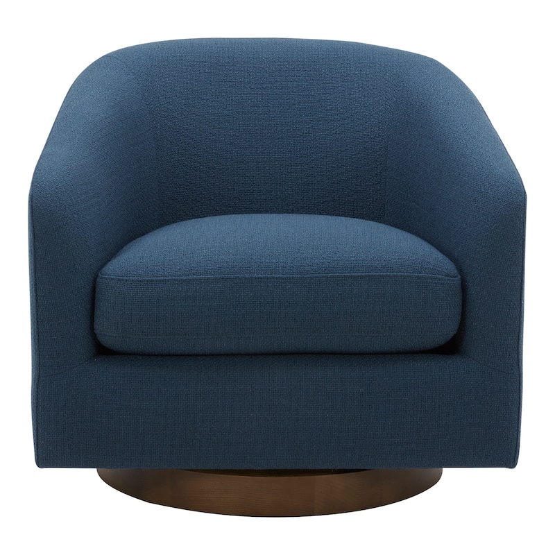 Aurelle Home Modern Upholsted Swivel Barrel Chair