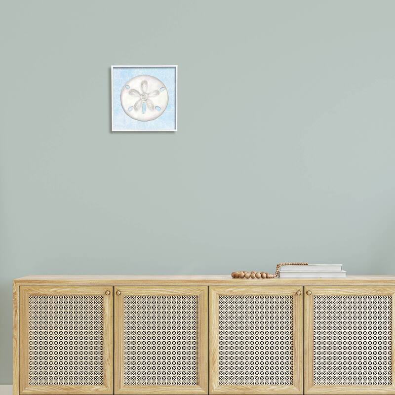 Stupell Sand Dollar Aquatic Waves Pattern Framed Giclee Art by Diannart
