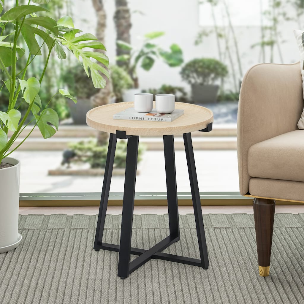 Maypex Round Tray Top End Table