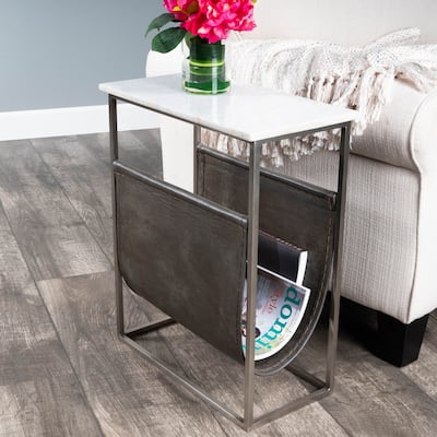 Butler Koler Marble & Leather Magazine Table