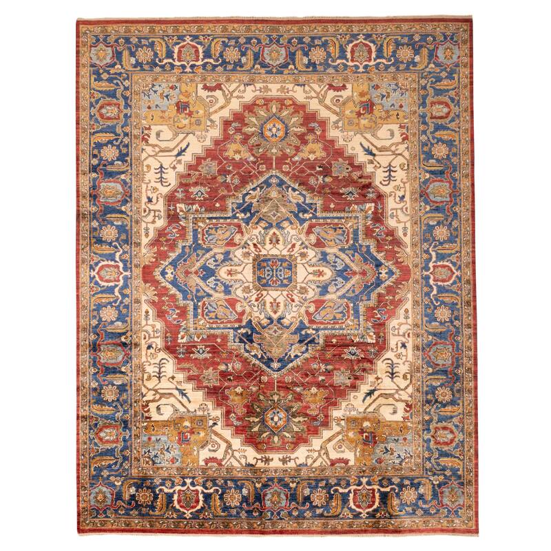 ECARPETGALLERY Hand-knotted Aryana Red Wool Rug - 9'10 x 12'2
